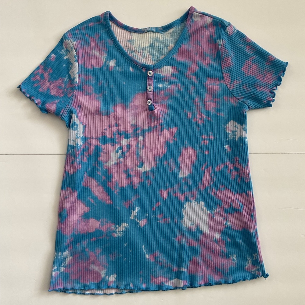 Tie Dye Girls T-Shirt Short Sleeves Size No Tag